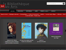 Tablet Screenshot of bibliotheque-des-arts.com